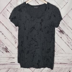 Vince Camuto Marble Texture Scoopneck Tee